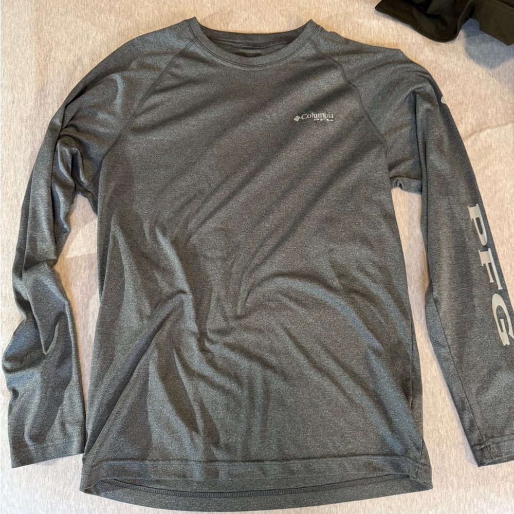Columbia Men's Charcoal Long Sleeve Tee